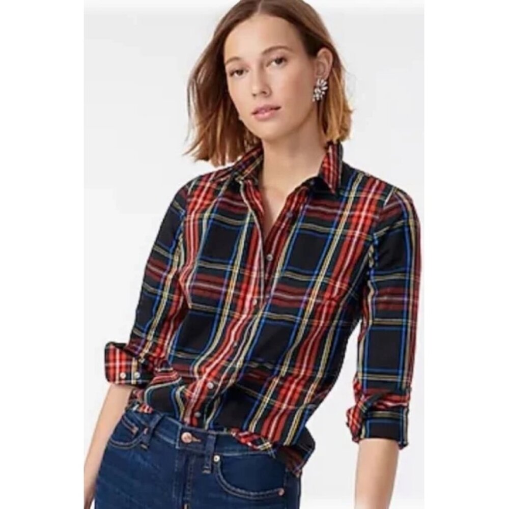 J Crew Slim Fit Flannel Shirt Size 4